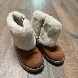 Maggie & Zoe Brown and Cream Kids Boots